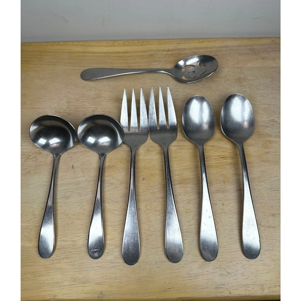 Stanley Roberts Stainless Flatware 7 Replacement Pieces Satin Modern Taiwan‎ SRB